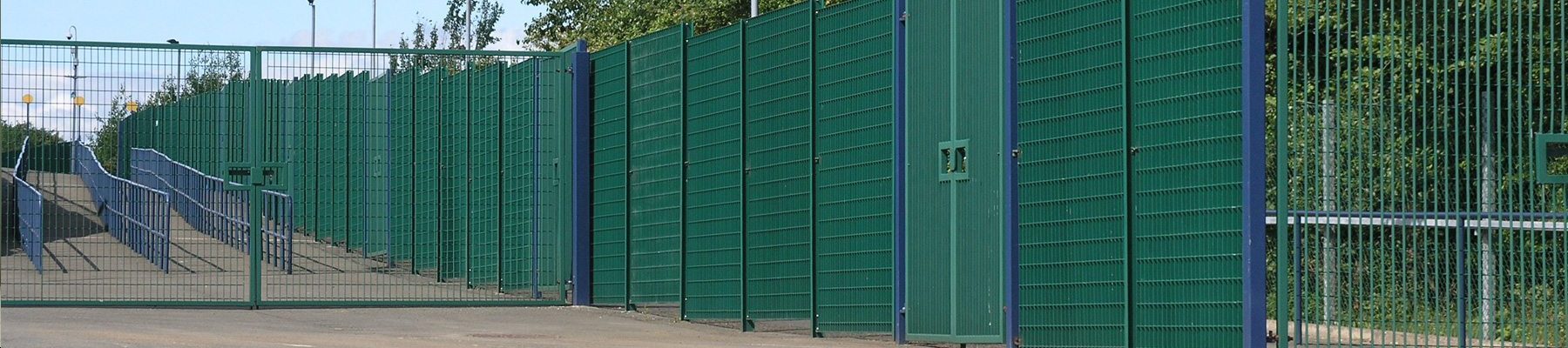 banner HS security fencing Hampden Park Stadium