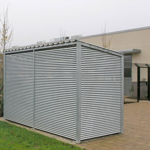 LF steel louvre ventilation panel secure bin store Italia 80 2