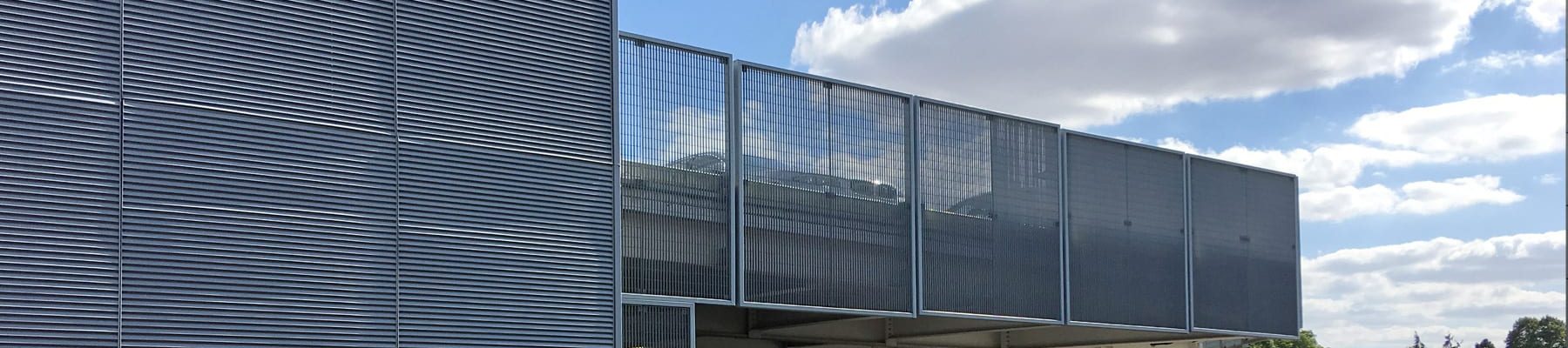 Terra 34 open mesh security screen Bicester car park Sainsbury 2 banner