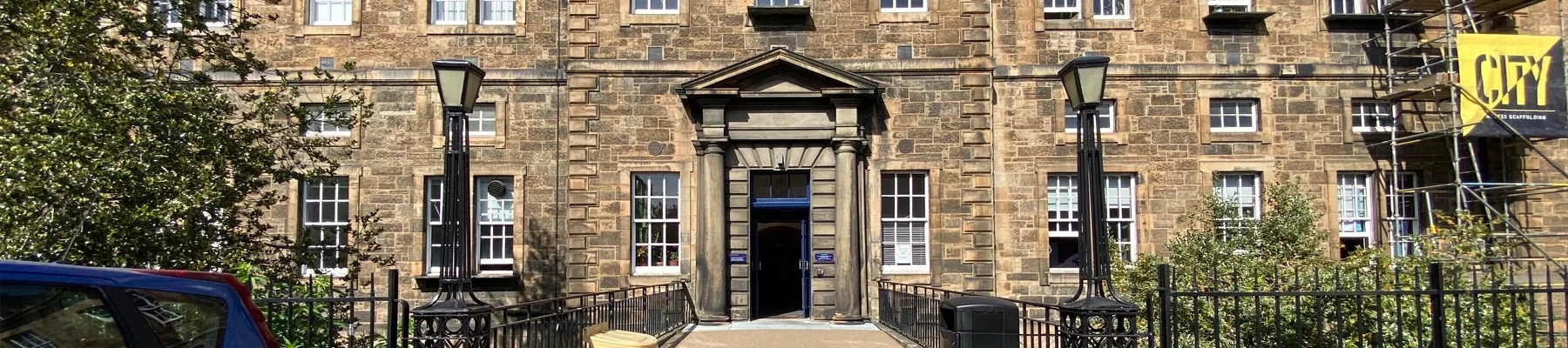 Barott pedestrian floor grating University of Edinburgh banner 2