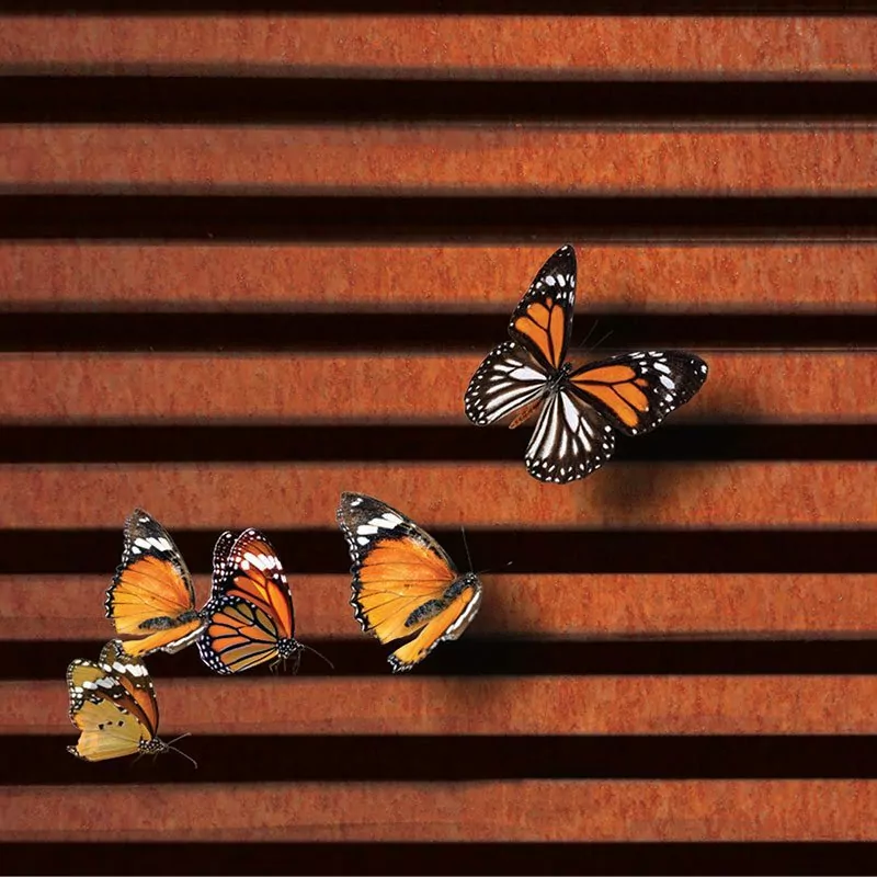 LF Italia Steel louvre wall cladding corten web
