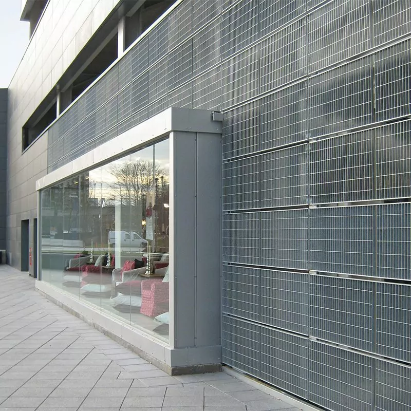 Terra-34 13 Terra 34 steel grating panel wall cladding car park Ikea 1