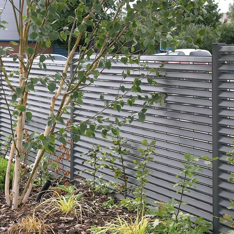 LF Italia 80 louvred fencing bin stores Ashford Park 1