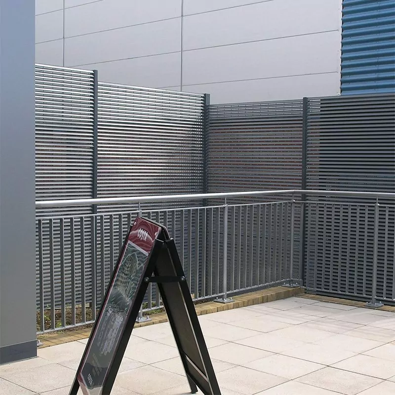 LF Italia 80 louvred fencing bin stores Ashford Park 10