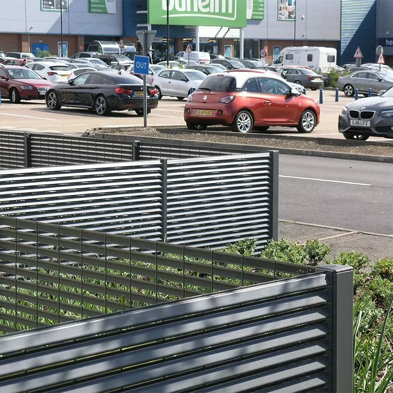 LF Italia 80 louvred fencing bin stores Ashford Park 11