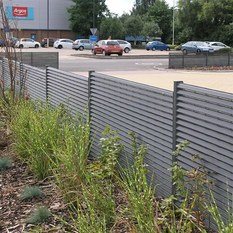 LF Italia 80 louvred fencing bin stores Ashford Park 12