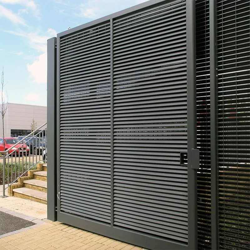LF Italia 80 louvred fencing bin stores Ashford Park 2