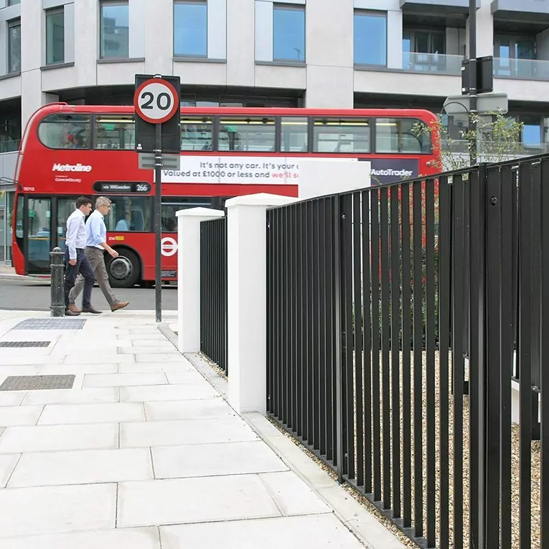 LangFulton Rimini flat bar railing fence Lumar Hotel Hammersmith 11