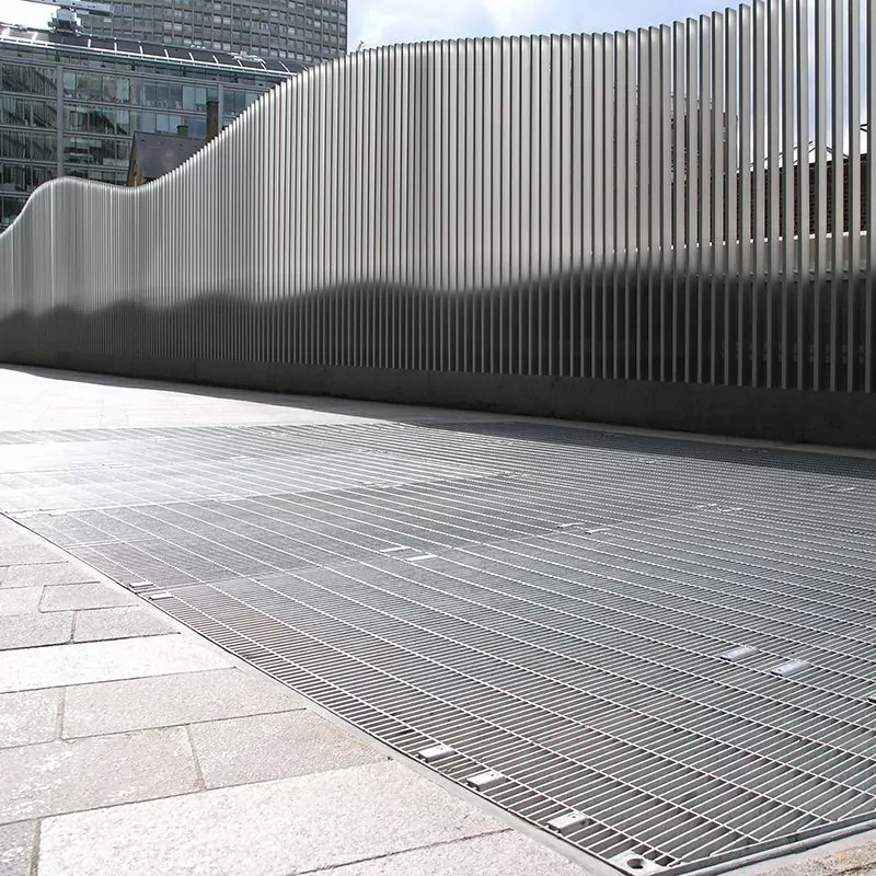 LangFulton pressure locked open mesh floor grating The Zig Zag Building 3