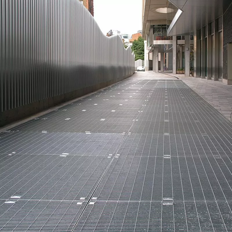 LangFulton pressure locked open mesh floor grating The Zig Zag Building 8