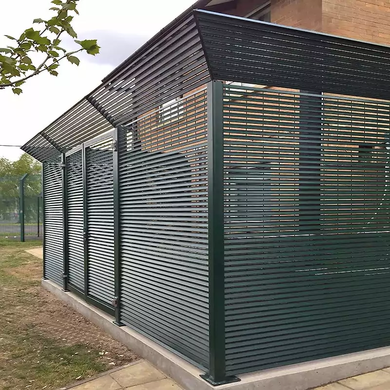 Italia Bin Stores 26 LF Italia 80 secure wheelie bin store Newham Mental Health Centre 8a