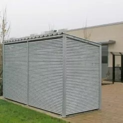 Italia Bin Stores 39 LF steel louvre ventilation panel secure bin store Italia 80 2
