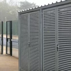 Italia Bin Stores 40 LF steel louvre ventilation panel secure bin store Italia 80 6