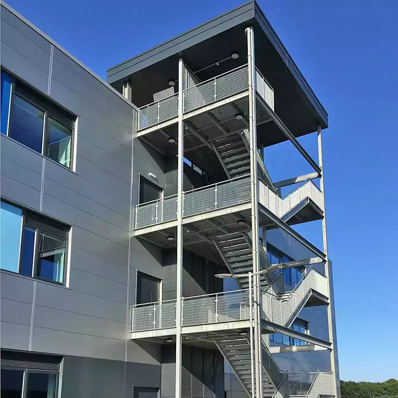 Terra-34 23 Terra 34 balustrade panels escape stair Milton Park 7