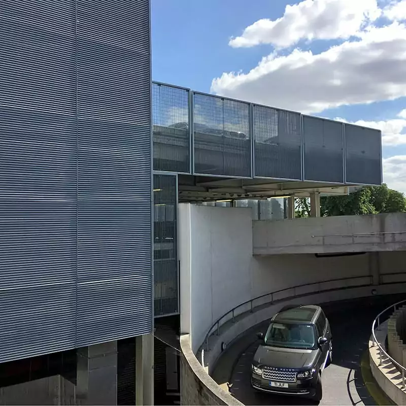 Terra-34 20 Terra 34 open mesh security screen Bicester car park Sainsbury 7