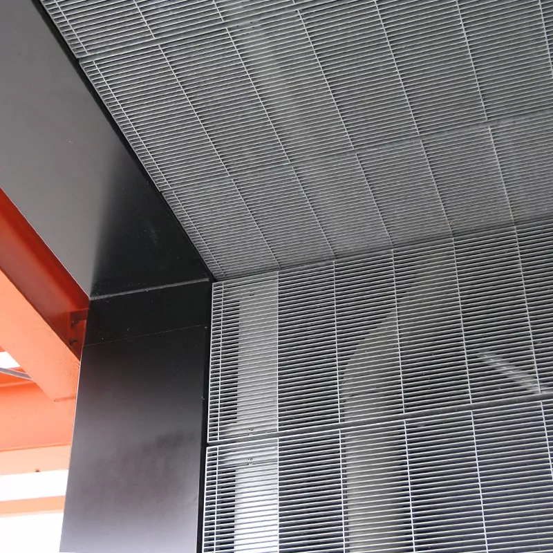 Stretto 19 Ceiling panels Stretto 11 grating external soffit and fascia cladding Here East 6 1