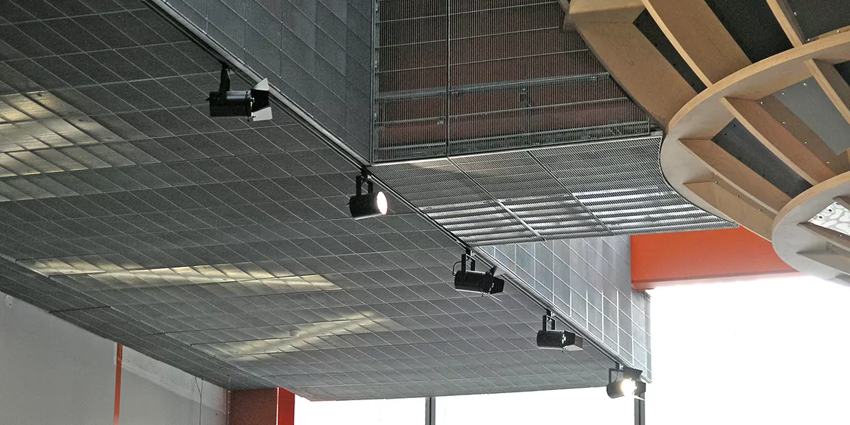 Ceiling panels Stretto 11 grating soffit and fascia cladding Here East news1