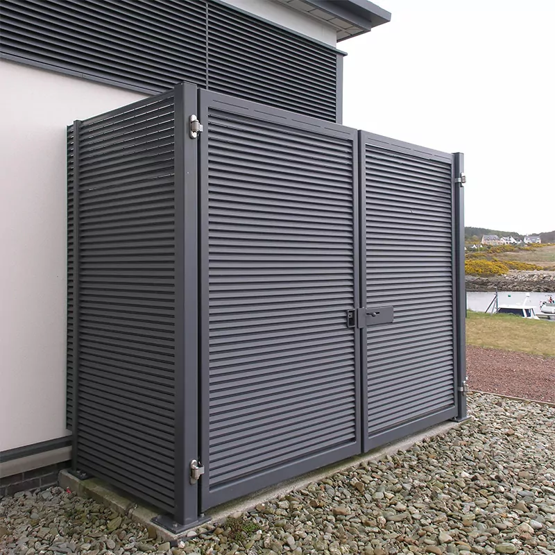 Italia-100 Louvre Screening 31 Steel Louvred Screen plant housing Italia 100 Portavadie 1