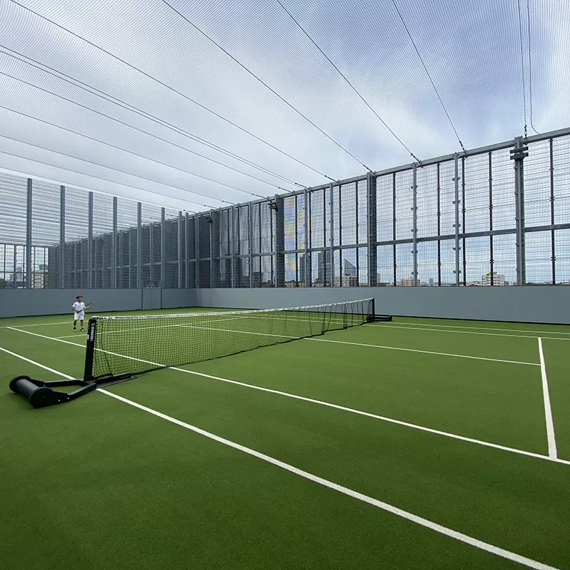 Terra-34 18 IMG 8629 Britannia Leisure Centre MUGA anti climb grating panels security screen